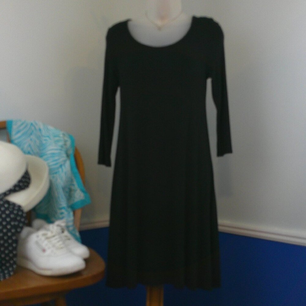 TMG New York Black Knit Swing Dress
